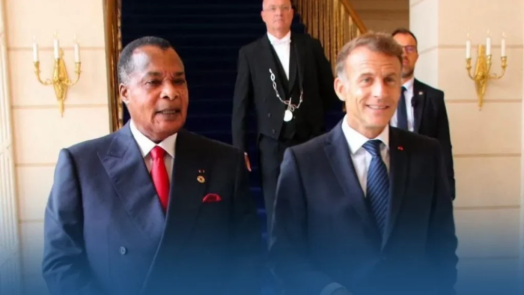 À l’Élysée, Denis Sassou N’Guesso et Emmanuel Macron veulent approfondir le partenariat Congo-France